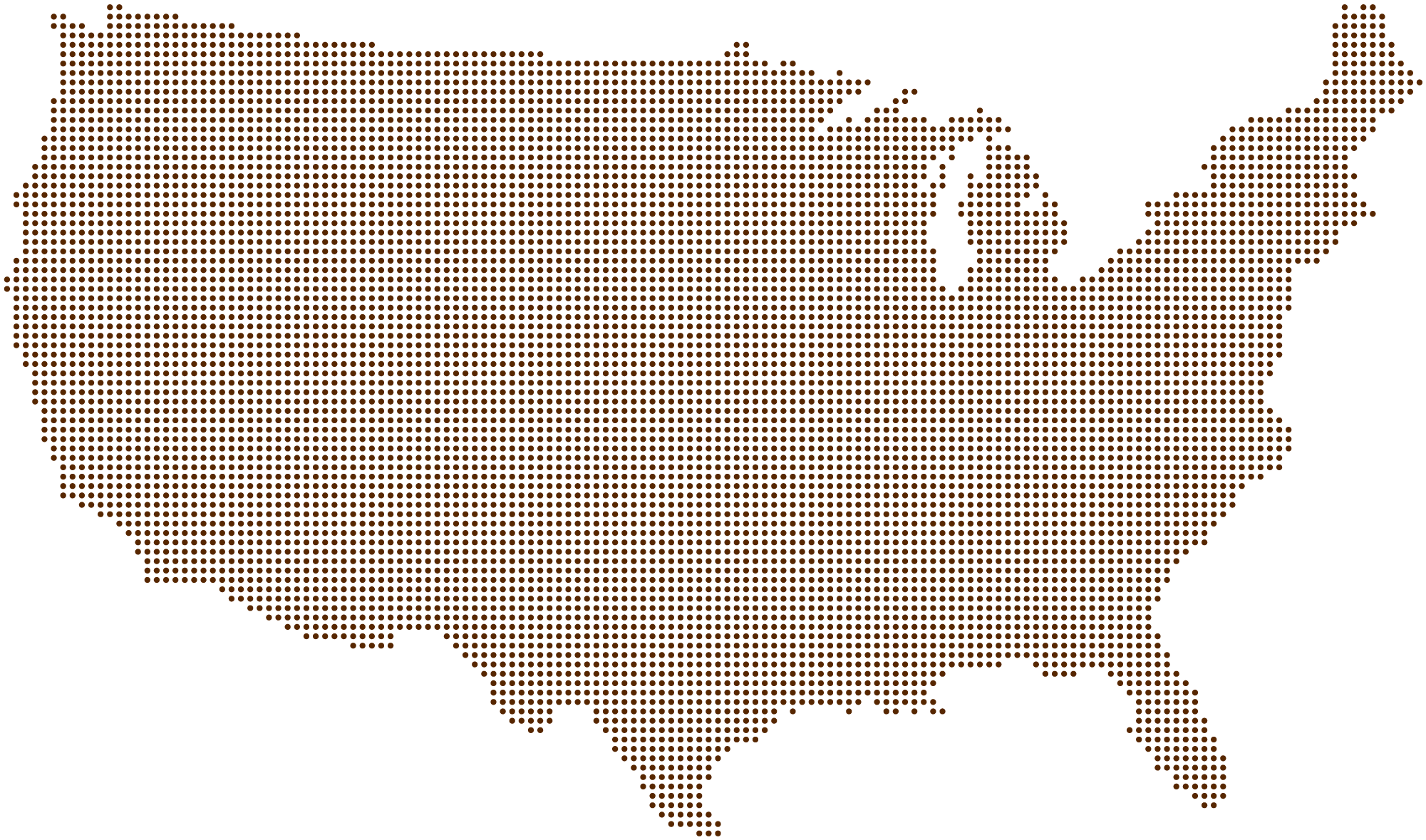 ASF US Dot Map Brown